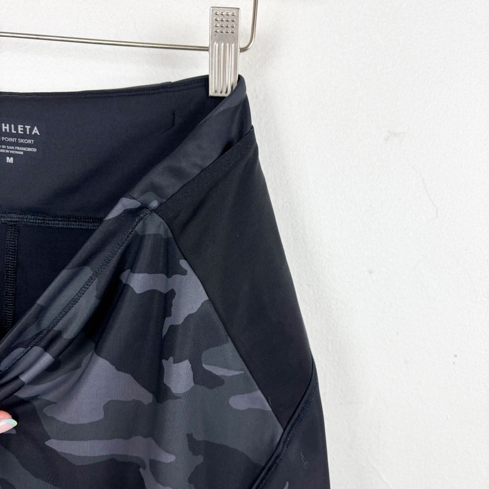 Athleta Black Camo Match Point Tennis Skort Sz M - Picture 9 of 12